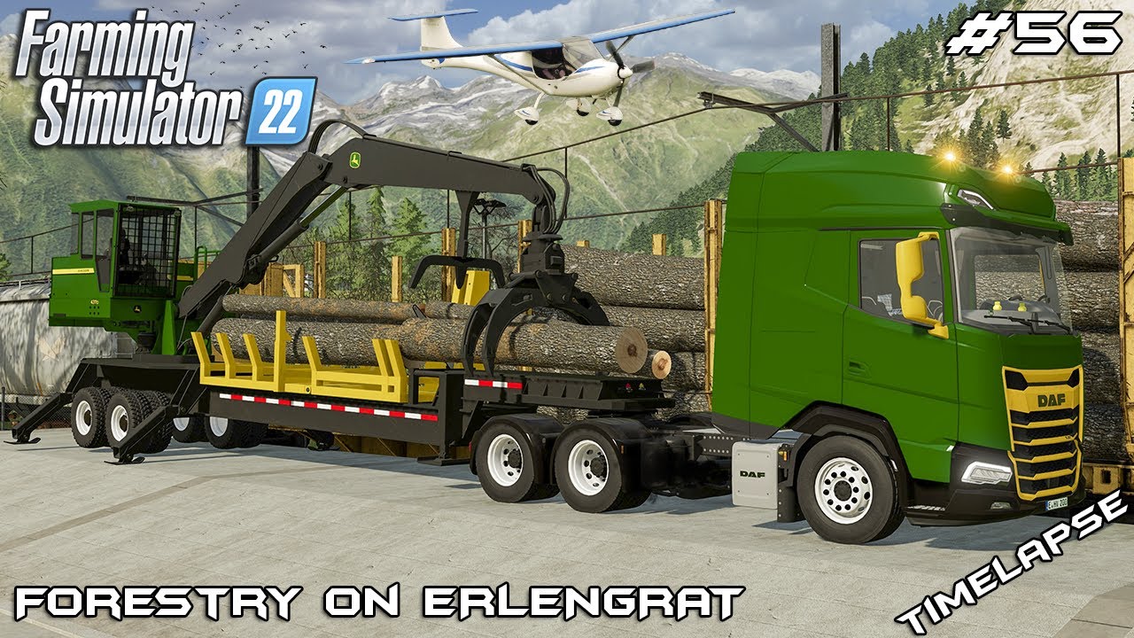 Cutting LOGS w/ John Deere 437D SawBuck | Forestry on ERLENGRAT | Farming Simulator 22 | Episode 56