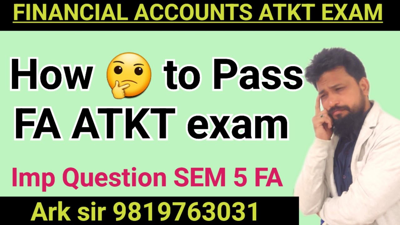 FINANCIAL ACCOUNTS SEM5 atkt exam |TYBCOM Sem5|most Imp QUESTION| MUMBAI UNIVERSITY Exam|ARK sir