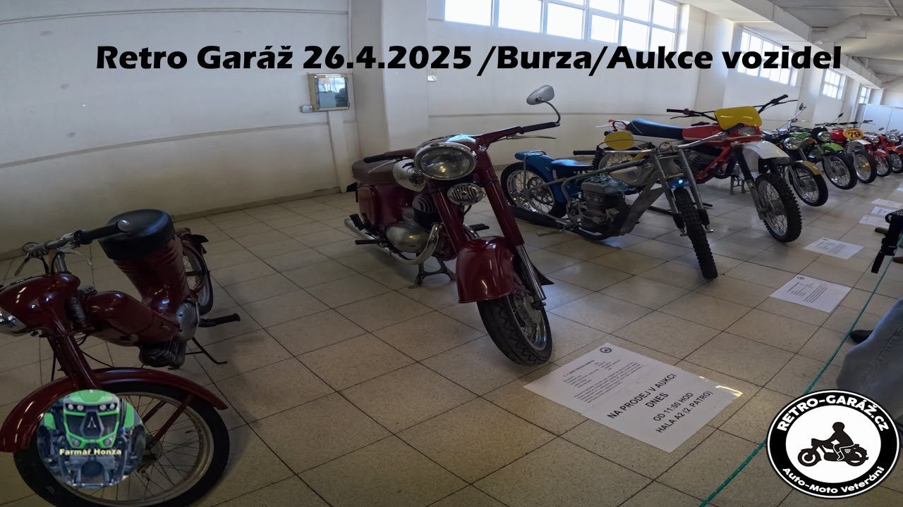 Retro Garáž 26.4.2025 /Burza/Aukce vozidel