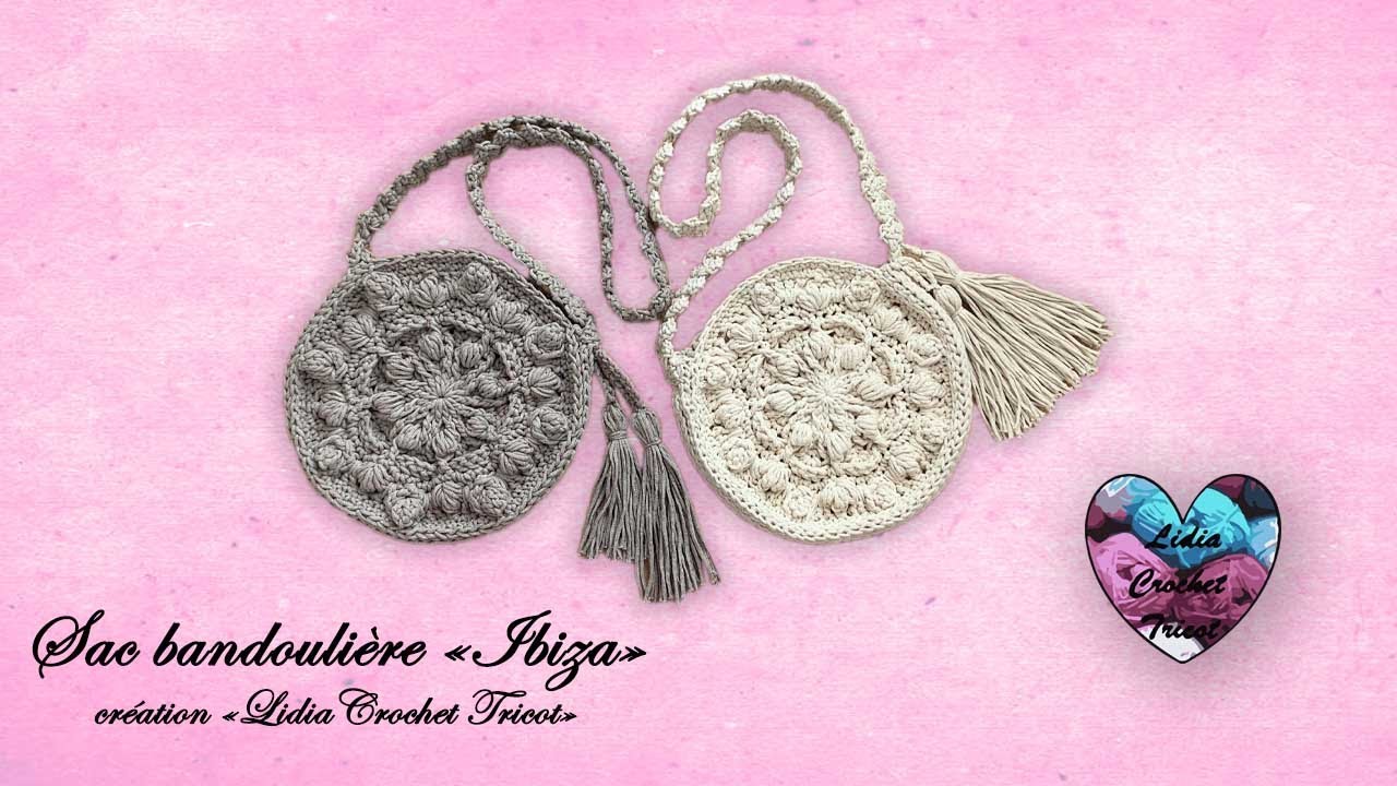 Sac bandoulière "Ibiza" Crochet "Lidia Crochet Tricot"
