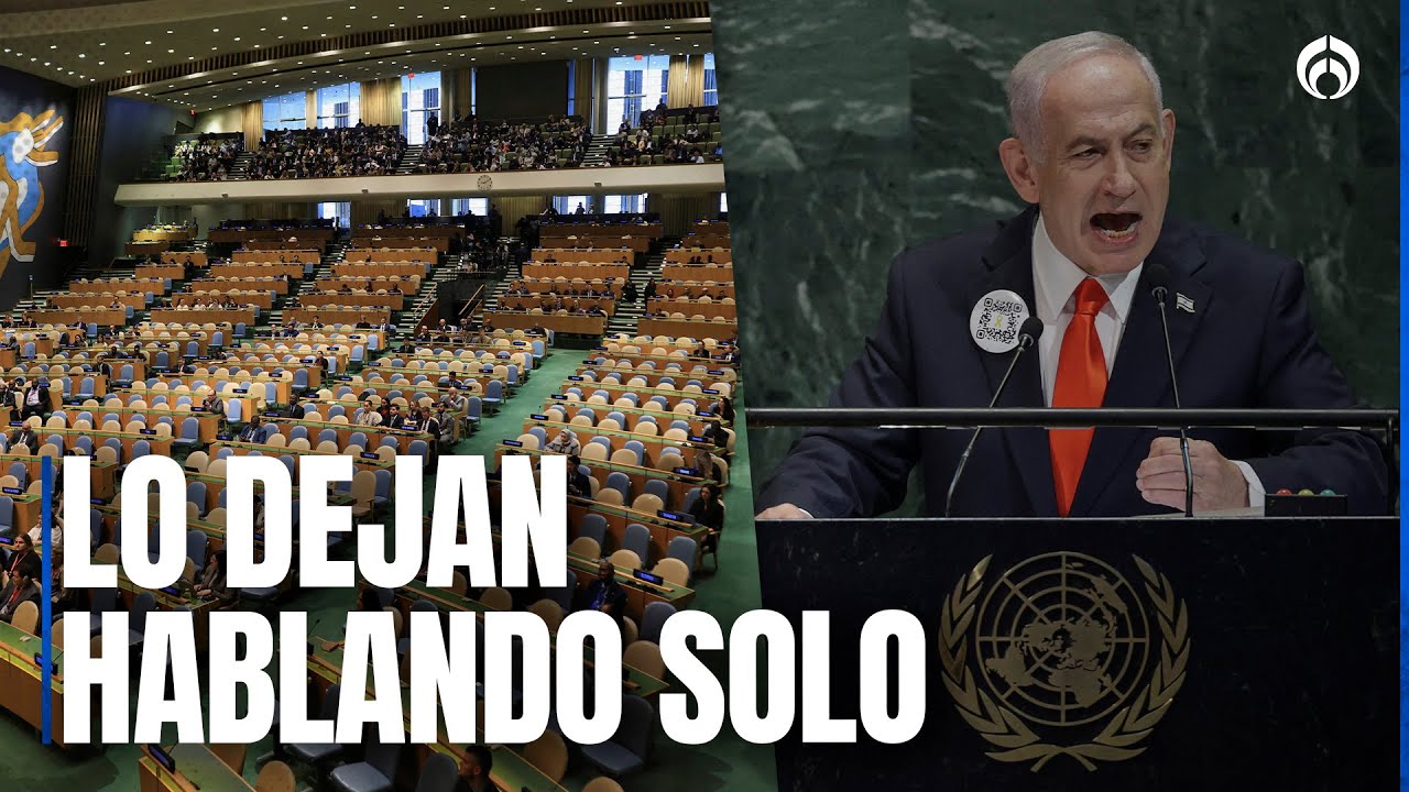 Por genocidio en Gaza, países abandonan a Netanyahu en su discurso en la ONU
