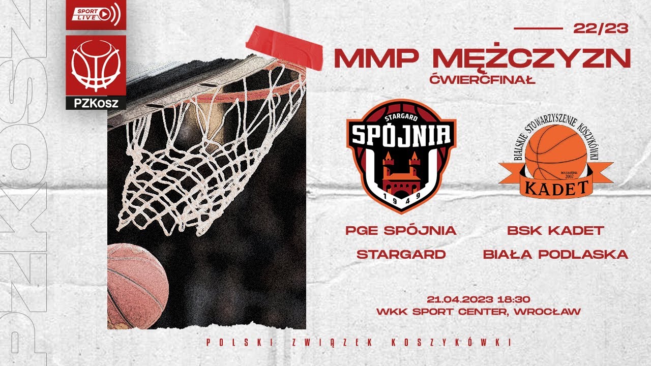 PGE Spójnia Stargard - BSK Kadet Biała Podlaska (1/4 MMP U13 Mężczyzn)