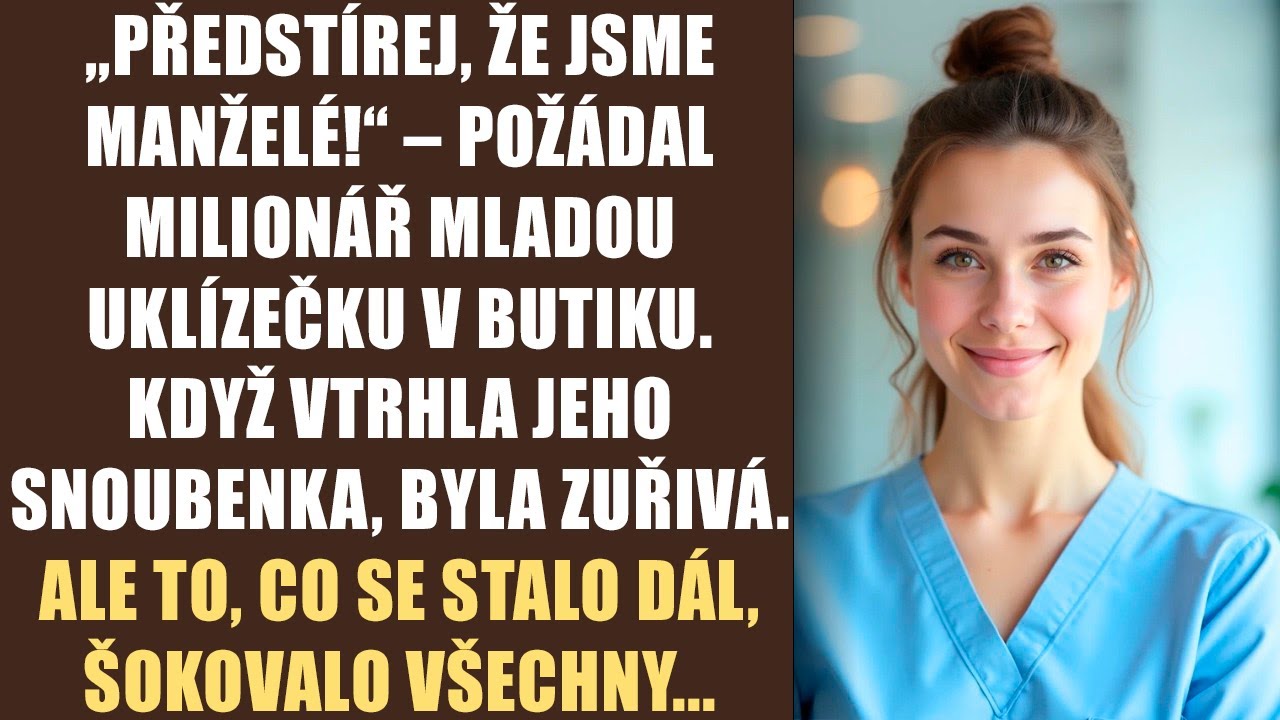„Předstírej, že jsme manželé!“ – požádal milionář mladou uklízečku v butiku. Když vtrhla jeho...