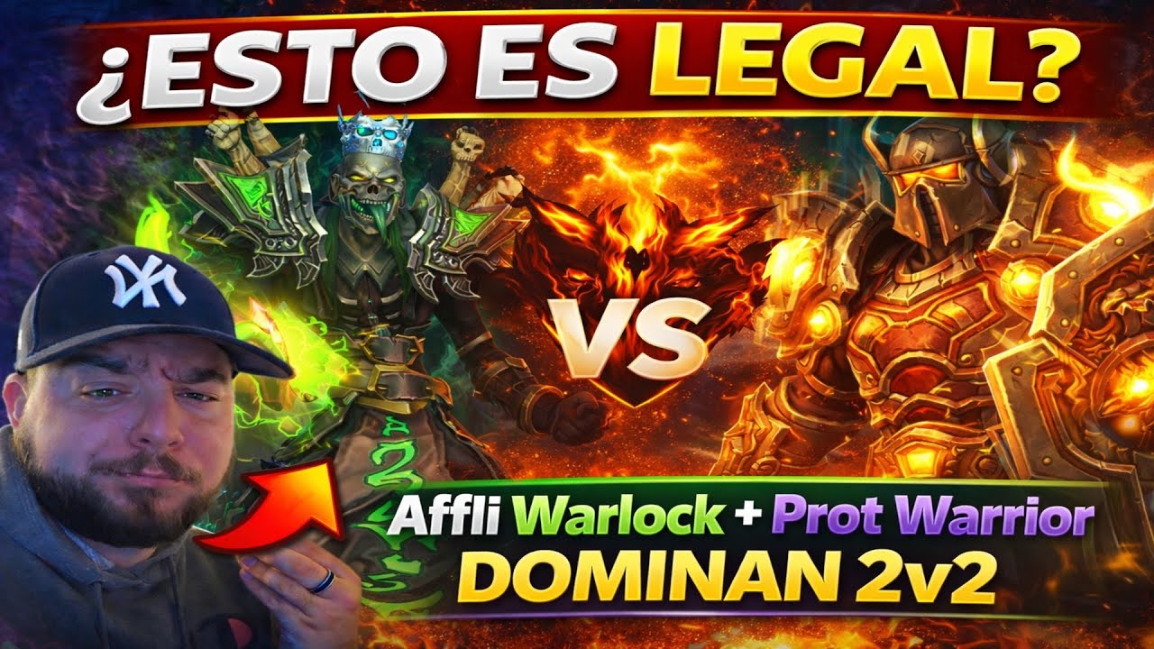 “NADIE ESPERABA ESTO… Brujo Afli + Warrior PROT ROMPEN 2v2 | WoW PvP”