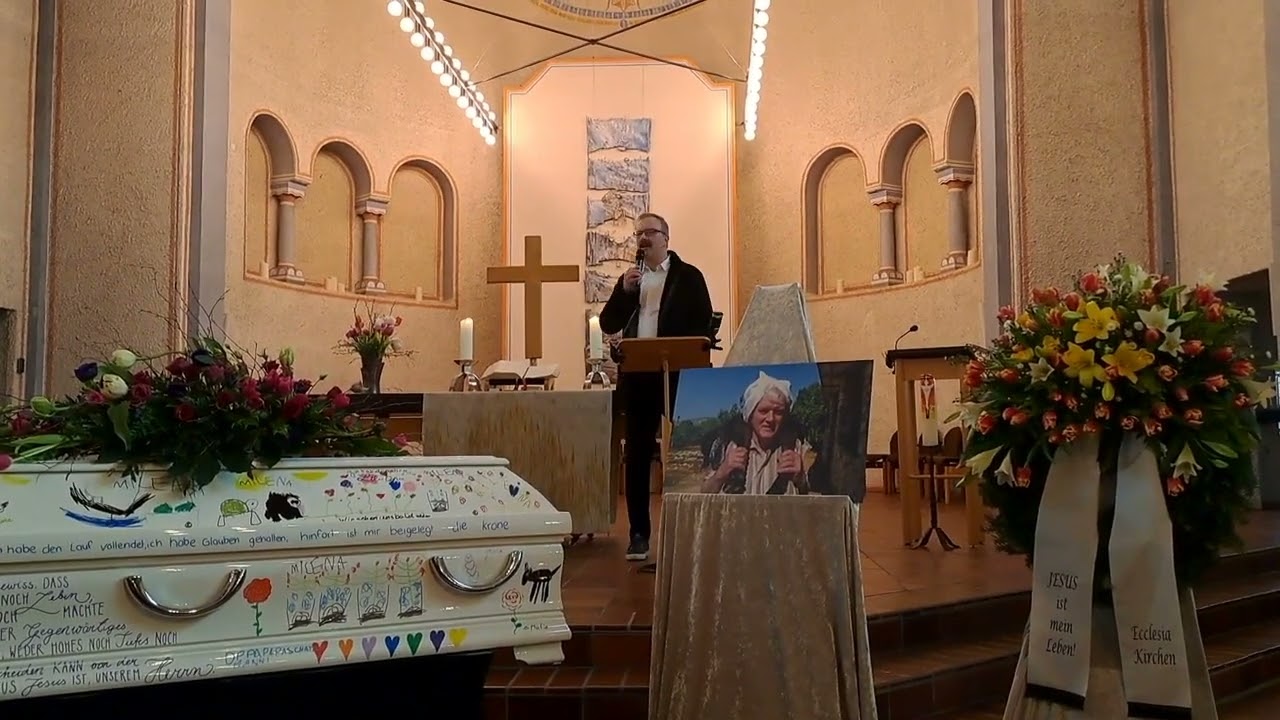 Trauerfeier für Papa Manfred, gehalten von Martin Lieske. Musik: Susanne Lieske Video: Manuel Lieske