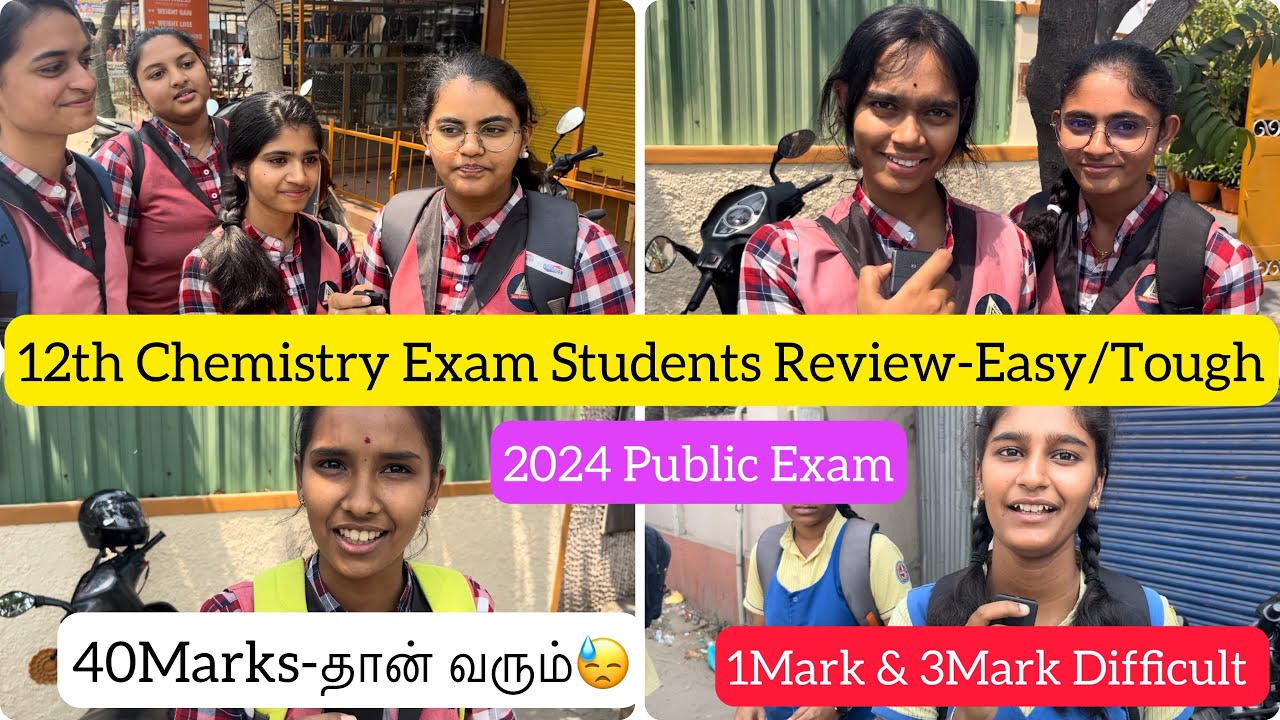 🔴Live|12th Public Chemistry Exam -Students Review|Tough Exam|1Marks & 3Marks Difficult|Dineshprabhu