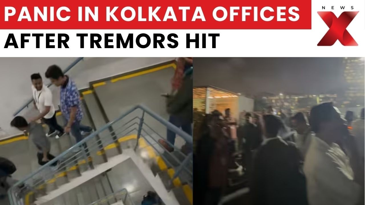 Kolkata Earthquake Sparks Panic! Office Workers Rush Out, No Casualties | NewsX