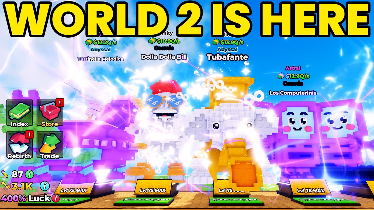 World 2 Gave Me First Ever Infinity Cosmic In Kick A Lucky Block Roblox