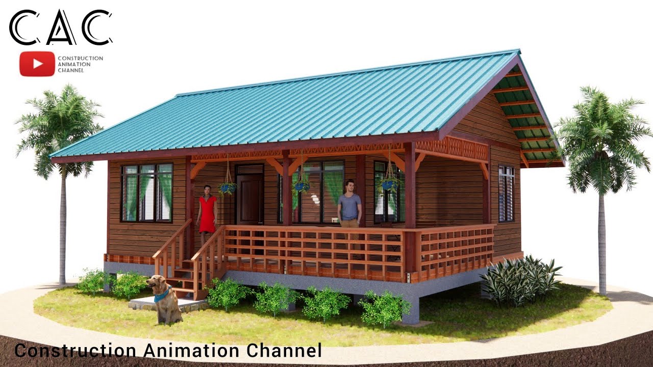 Simple Farmhouse | Tropical House | 7x9m | Two Bedroom