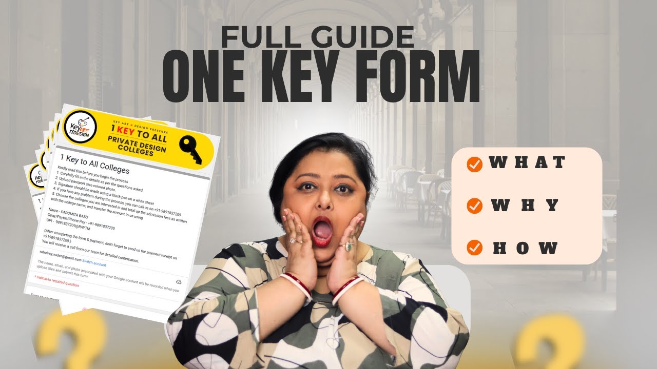 Complete One key form guide  | NIFT/NID/UCEED Students MUST Watch!