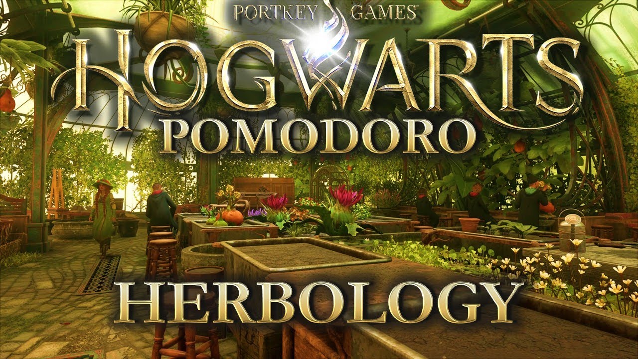 Hogwarts Herbology Class Pomodoro Study Session | Harry Potter Rain Ambience