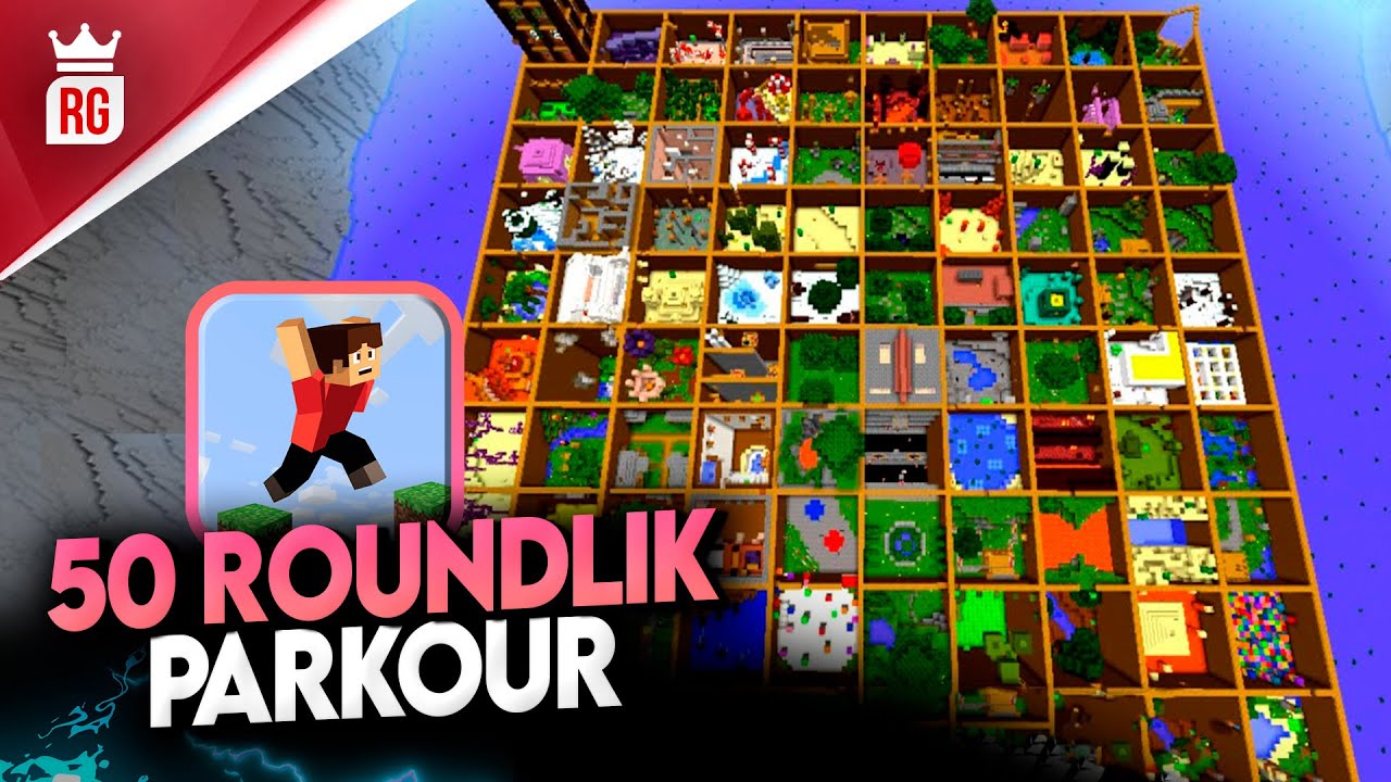 MINECRAFT ● 50 ROUNDLIK PARKOUR ● O'ZBEKCHA O'YINLAR