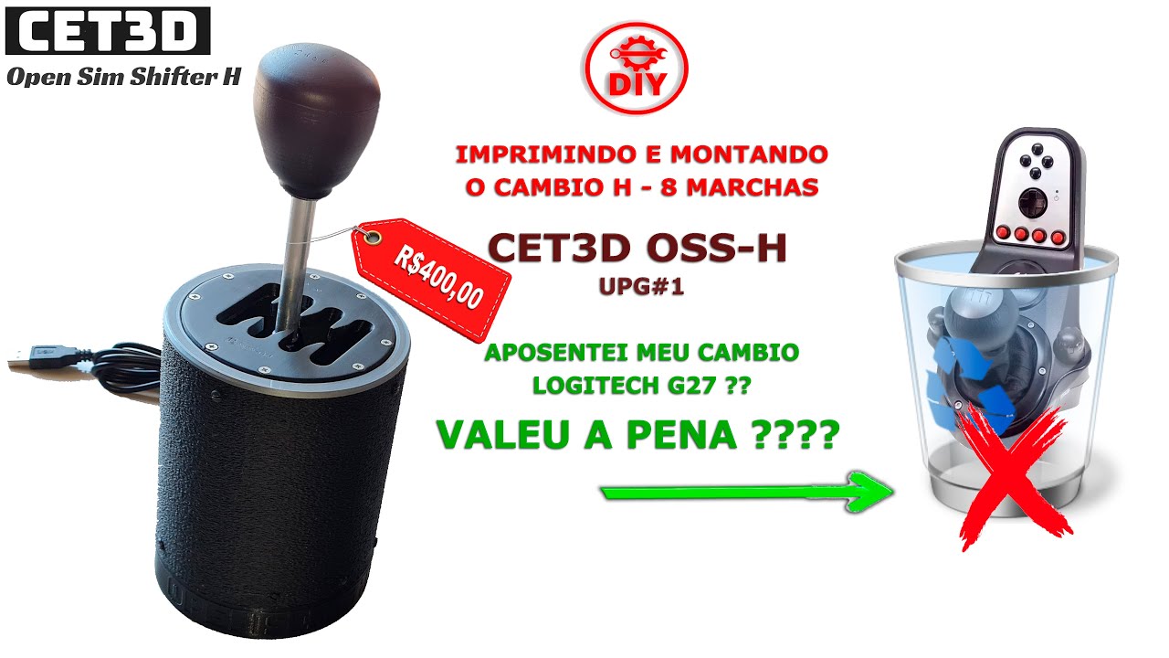 Imprimindo 3D e montando Câmbio H  USB (CET3D OSS-H SHIFTER)