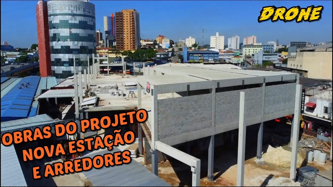 Drone mostra as obras do projeto Nova Estação em Mauá - Grande São Paulo