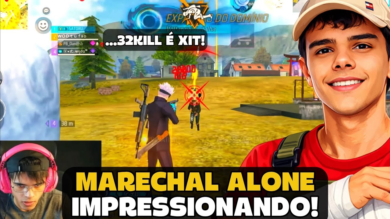 MARECHAL FEZ 32 KILL E IMPRESSIONOU OS ALEATÓRIOS COM SUA SENSI! FREE FIRE - MARECHAL HIGHLIGHTS
