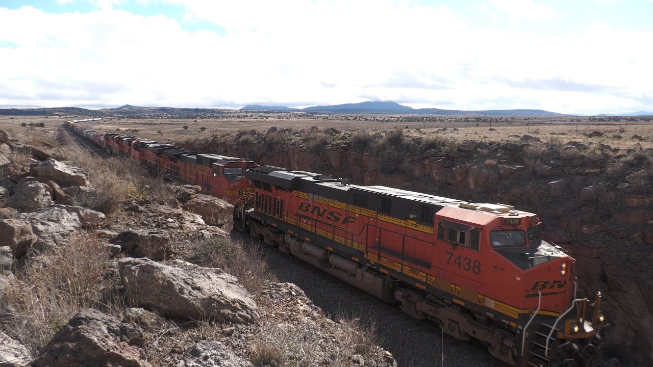 BNSF's Seligman Sub in 4k (day 4) - Manifests and Intermodals from Bellemont to Seligman - grades