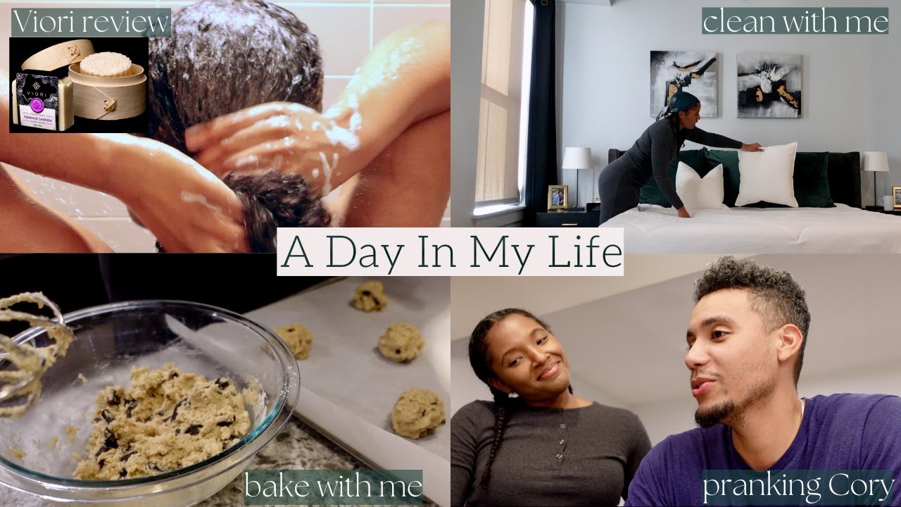 Wash Day ft. Viori, Clean with Me & Pranking My Husband for the 1st Time | Vlog