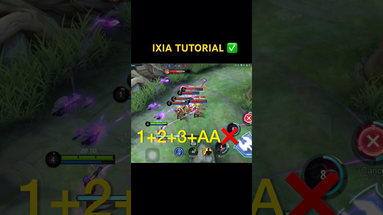 IXIA TUTORIAL FOR BEGINNERS #mobilelegends#mlbbtutorial#mlbbshortsvideo