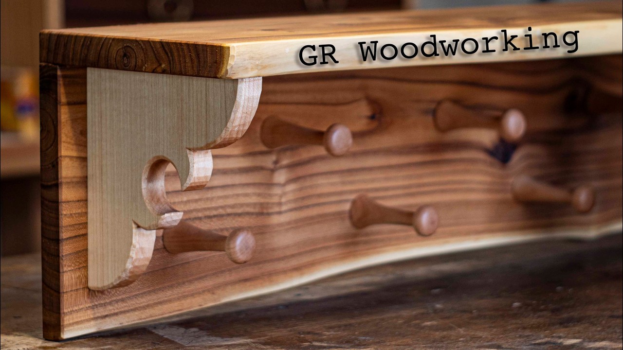 Live edge cloth rack making