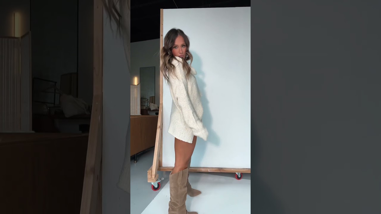 our new ON THE GOWL COWL NECK SWEATER paired w/ our LITTLE BEAUX RUFFLE SHORTS is a wardrobe must 🤎