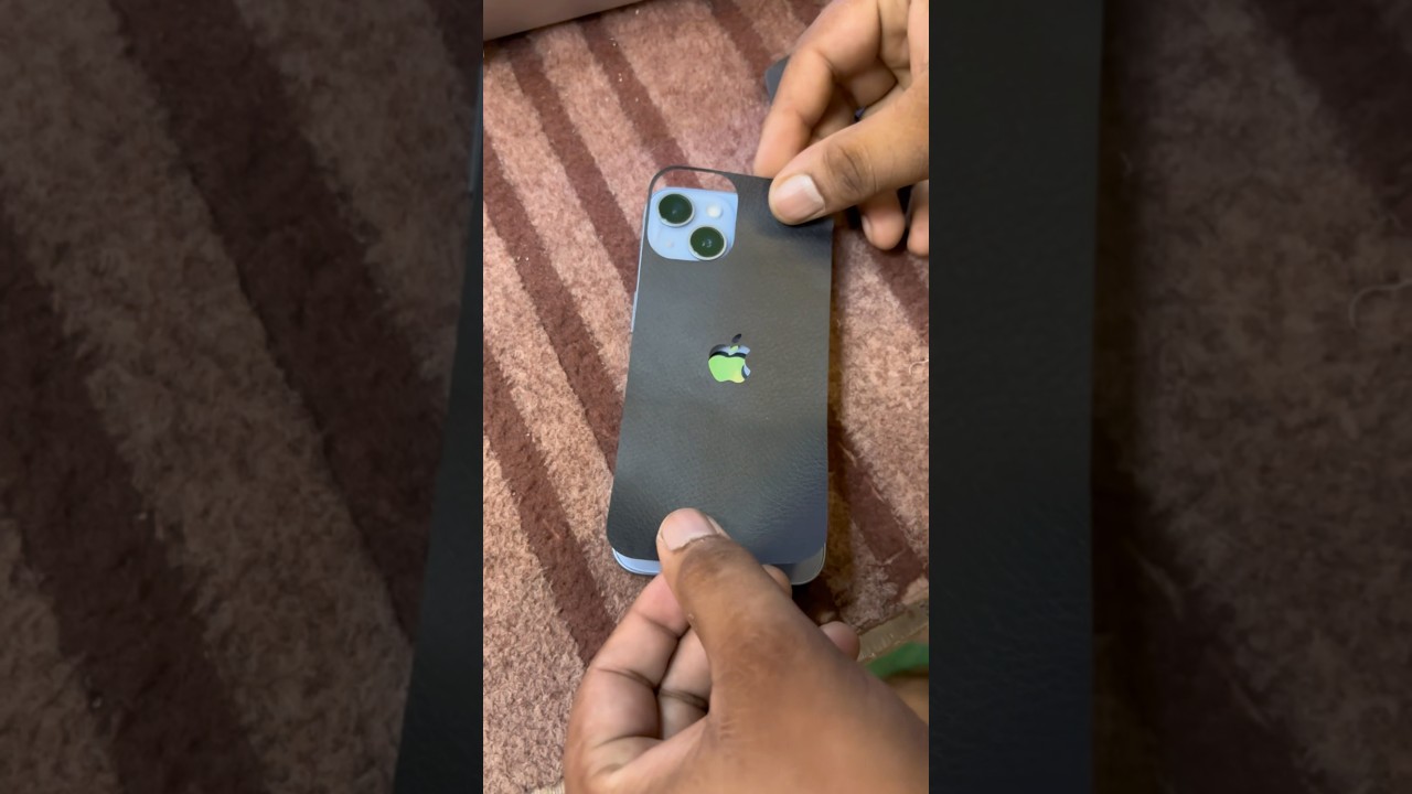 Iphone 14 black skin wrap😱 #shorts #ytshorts #mobileskin