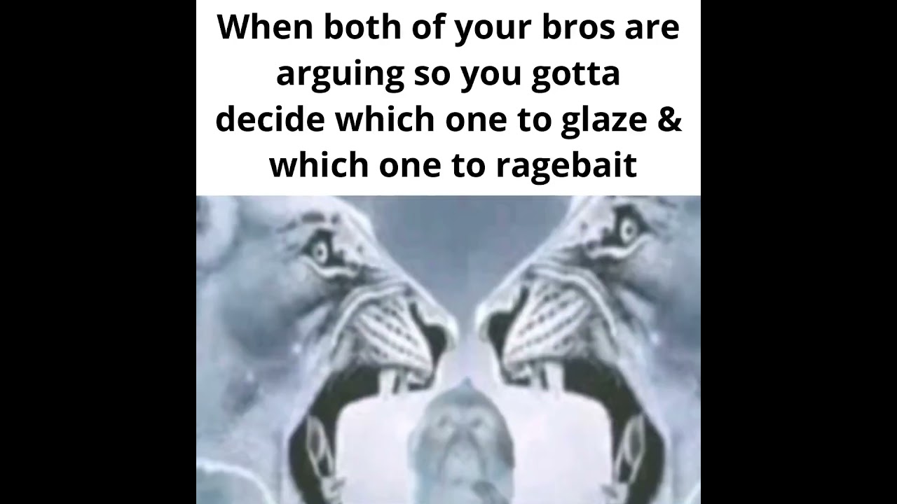 WHEN YOUR BROS START ARGUING SO YOU PICK WHO TO GLAZE & WHO TO RAGEBAIT!