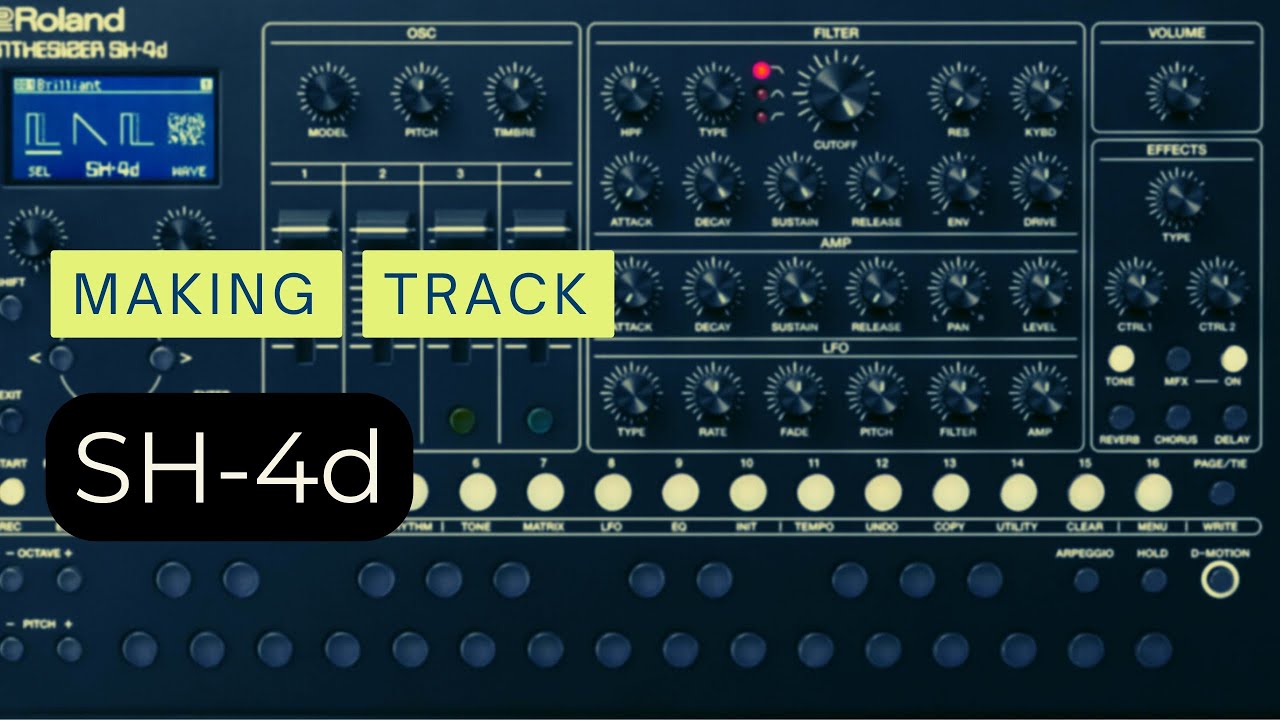 Making track with Roland SH-4d. 