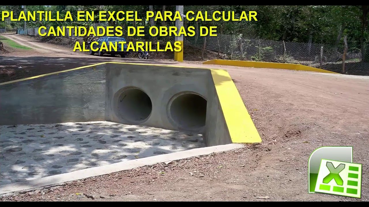 Estimación de Alcances de Obra Drenaje Menor-Alcantarilla con EXCEL