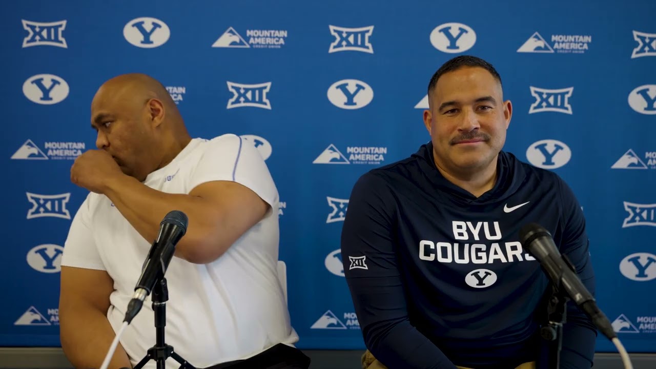 Sione Po'uha and Justin Ena | BYU Football | Media Availability | February 4, 2026