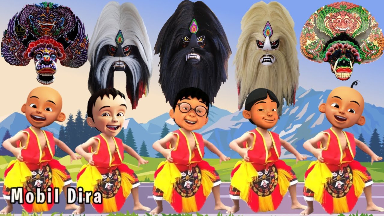 UPIN IPIN DAN KAWAN-KAWAN BERUBAH MENJADI,BARONGAN DEVIL,TOPENG BUJANG GANONG,MENCOCOKAN GAMBAR UPIN