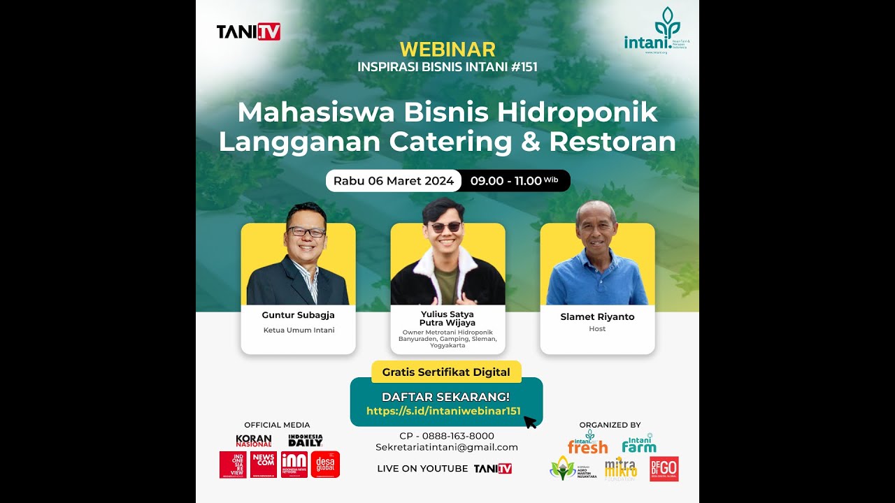 Webinar #151: Mahasiswa Bisnis Hidroponik Langganan Catering & Restoran