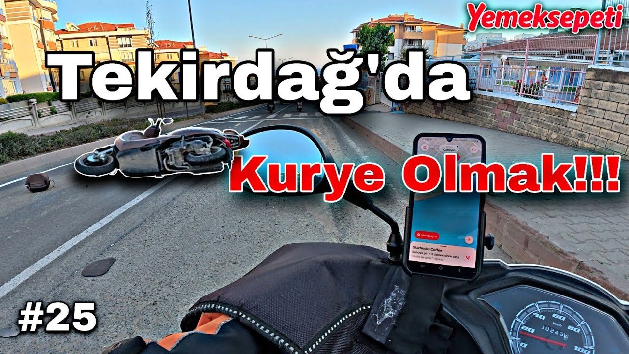 Tekirdağ'da Yemeksepeti!!! Tekrar başladım Kurye Günlüğü #25  #yemeksepeti #kurye #tekirdağ