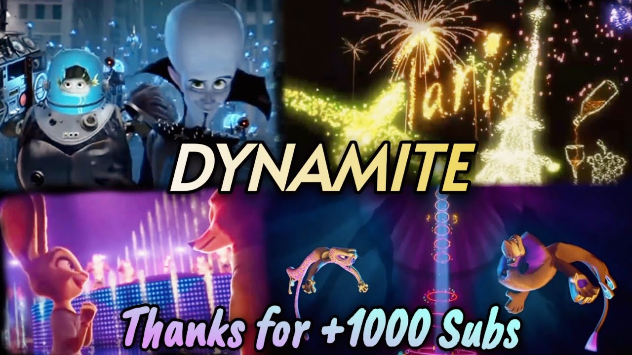 Dynamite - Taio Cruz (Lyrics) Animash Multifandom Edit *Special +1000 Subs