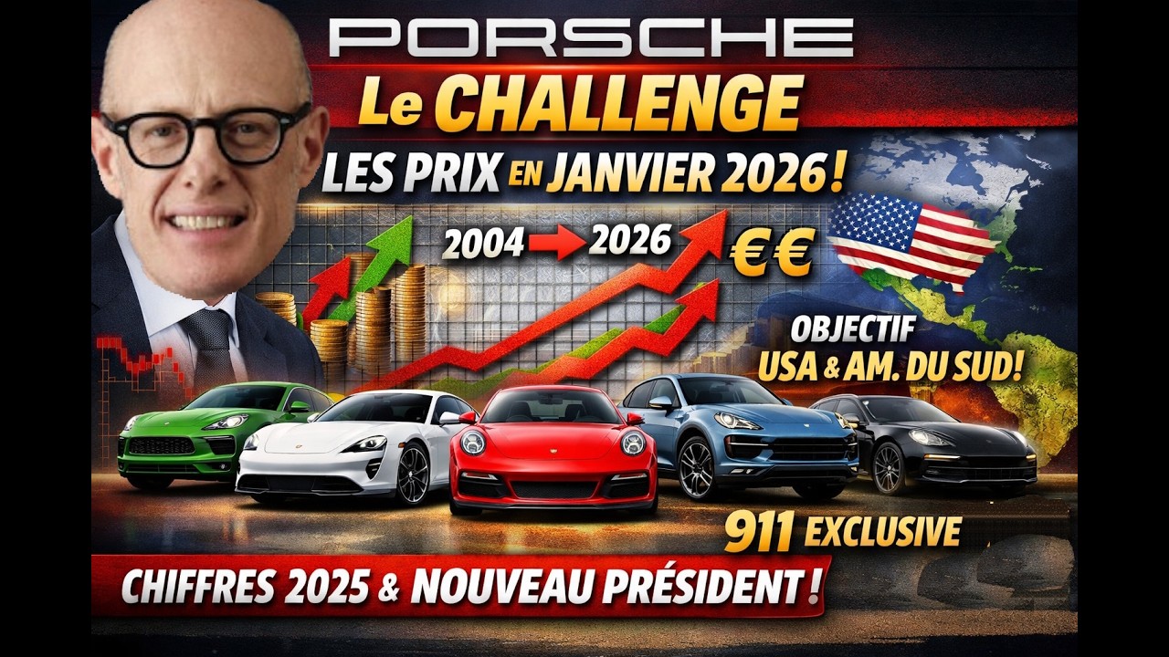 PORSCHE Le CHALLENGE ! Le prix des Porsche en France en janvier 2026  evol depuis 2004 - 202601