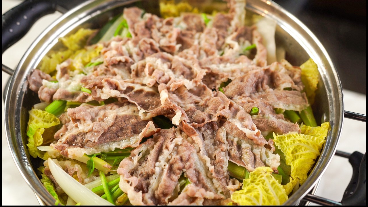 밥 없이도 배부른 우삼겹찜 다이어트 요리