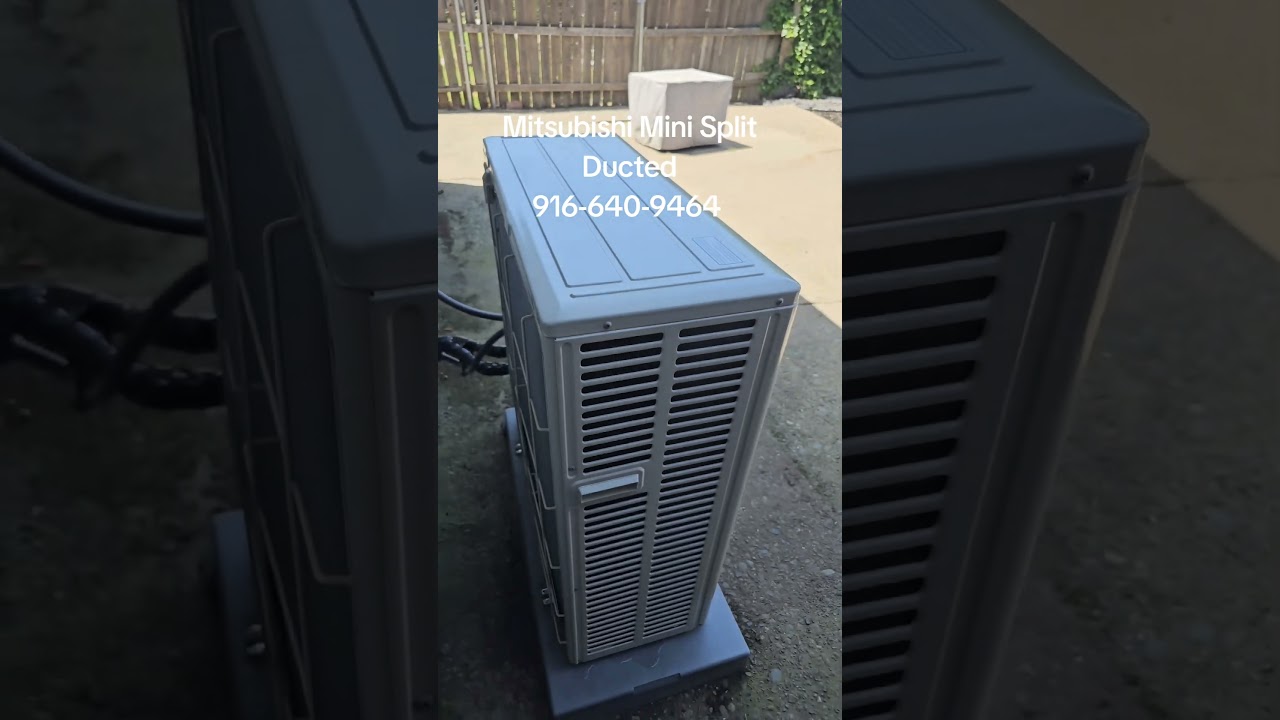 ducted Mitsubishi Mini Split. 2k rebate,cut heating and cooling bills by 50% #heatpump #splitac #fyp
