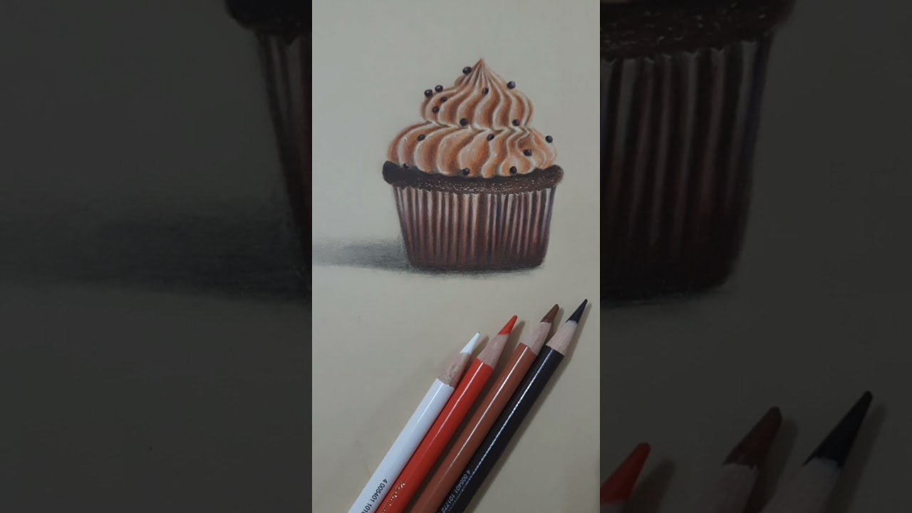 chocolate cupcake #drawing #shorts