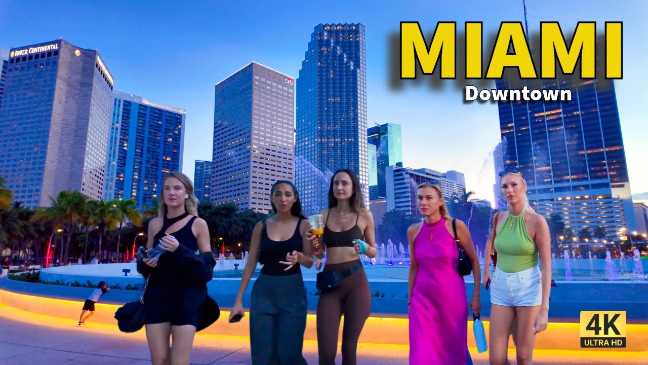 Miami at Sunset 🌇 | Walking Bayfront Park, Bayside & Biscayne Bay