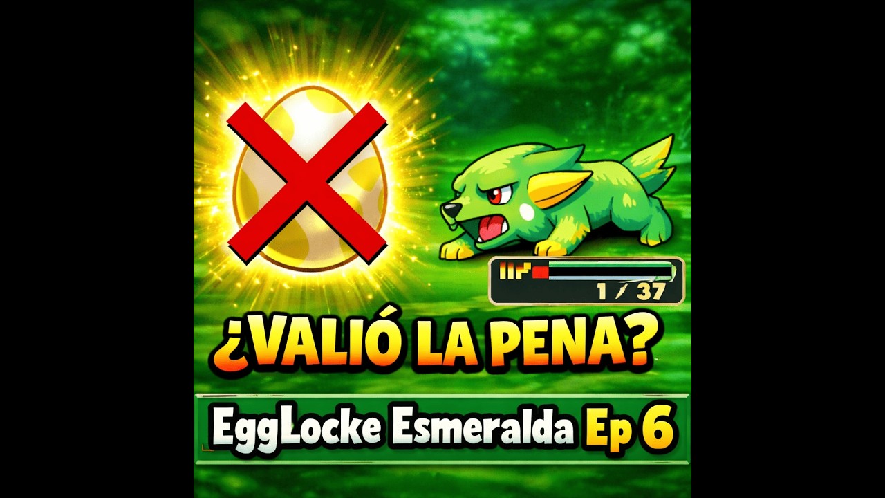 Pokémon Egglocke Esmeralda Ep 6.HUEVO LEGENDARIO Y CASI LA PALMAMOS EN EL GYM 😱