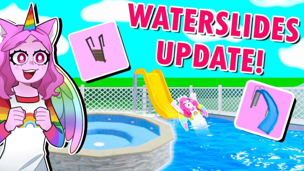 NEW WATERSLIDES In Bloxburg !! (Roblox)