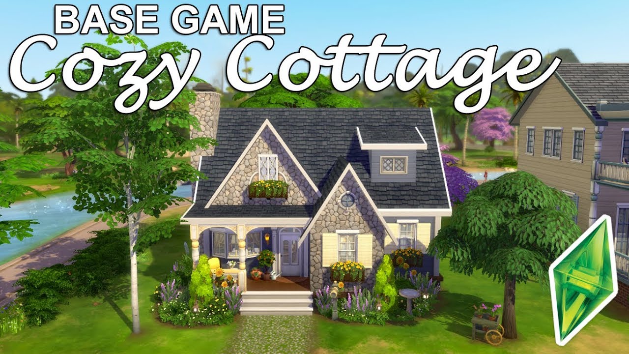 BASE GAME COZY COTTAGE // Sims 4 Speed Build // NoCC