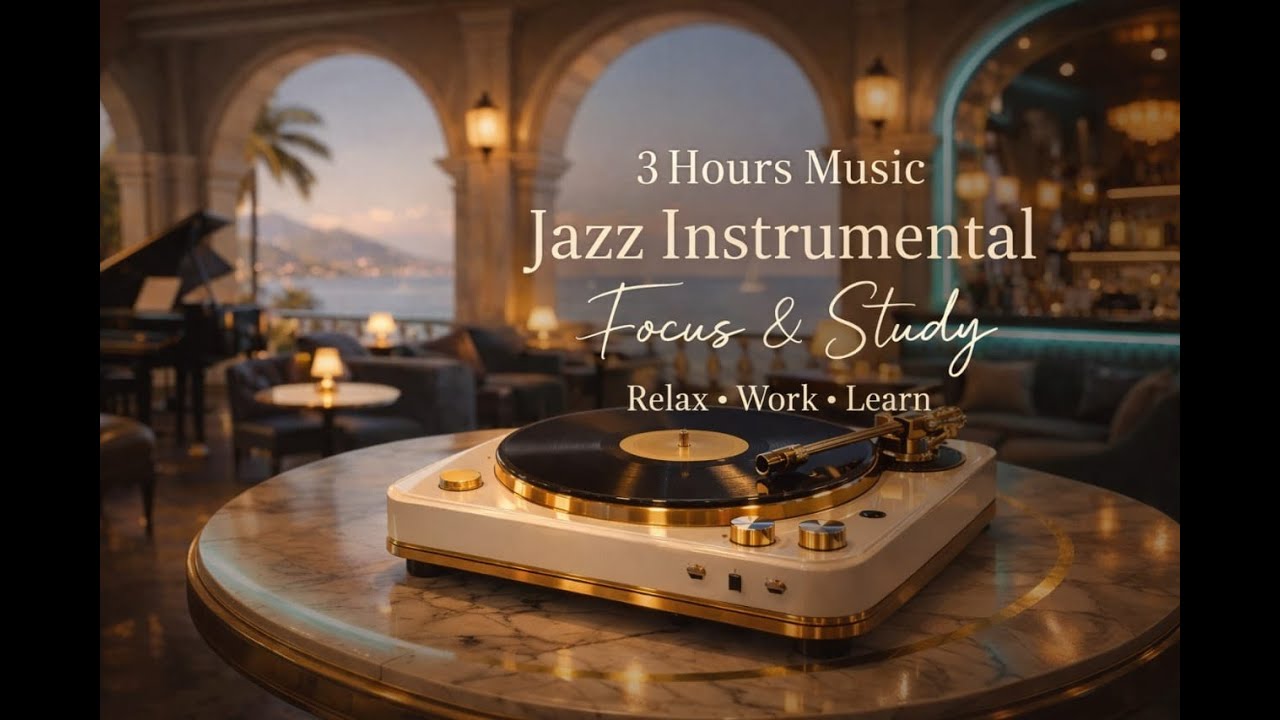 Relaxing Jazz Instrumental Music (3 Hours) 🎶 | Focus, Work, Study & Chill Jazz Background