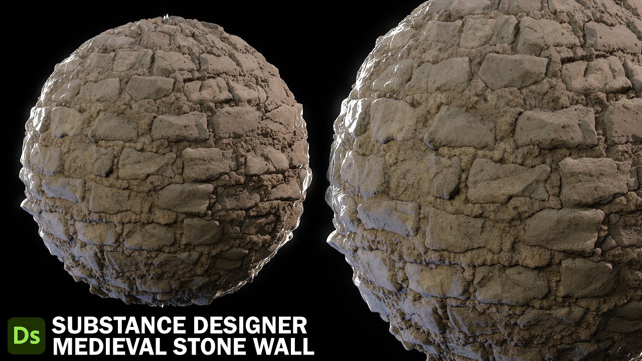 Realistic Medieval Stone Wall - Substance 3D Designer
