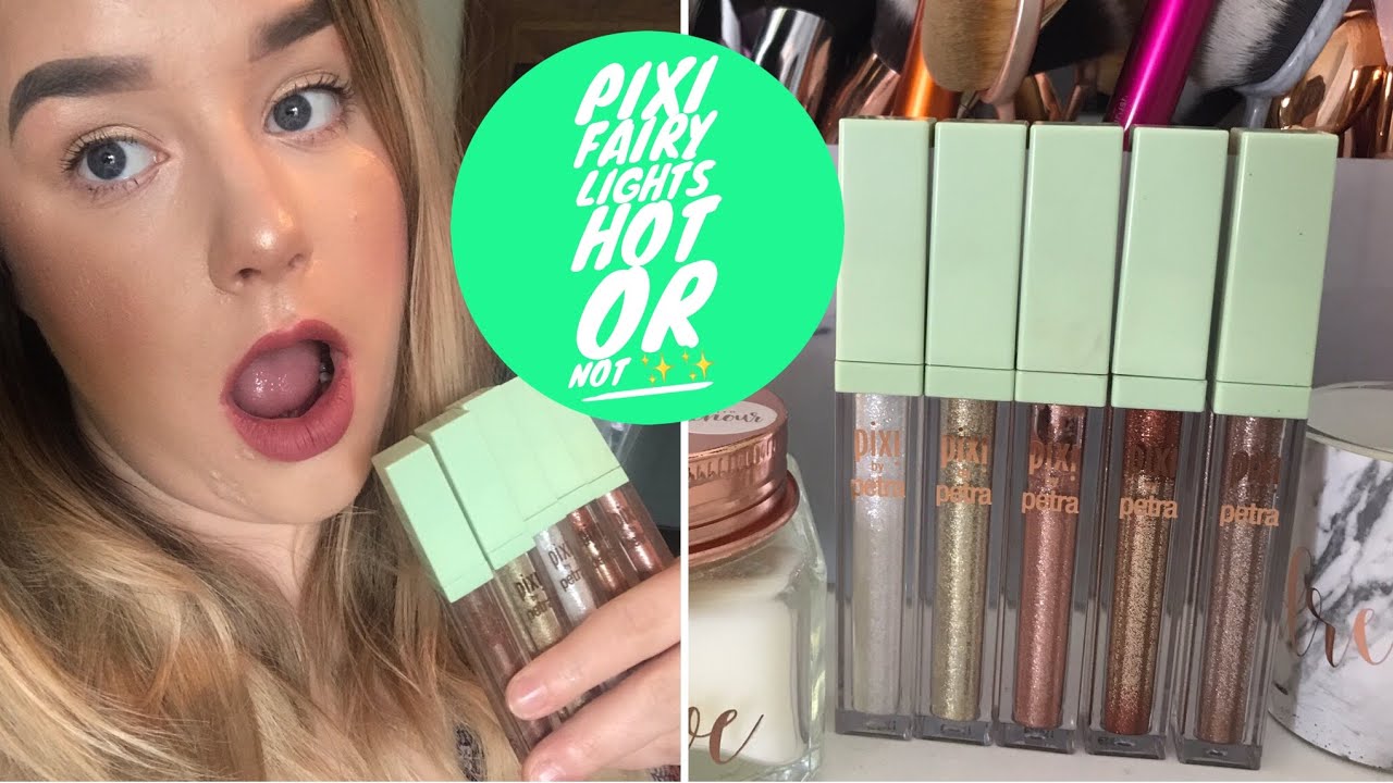 PIXI FAIRY LIGHTS LIQUID GLITTER EYESHADOWS SWATCHES AND REVIEW - STILA DUPES? | AMBER HOWE