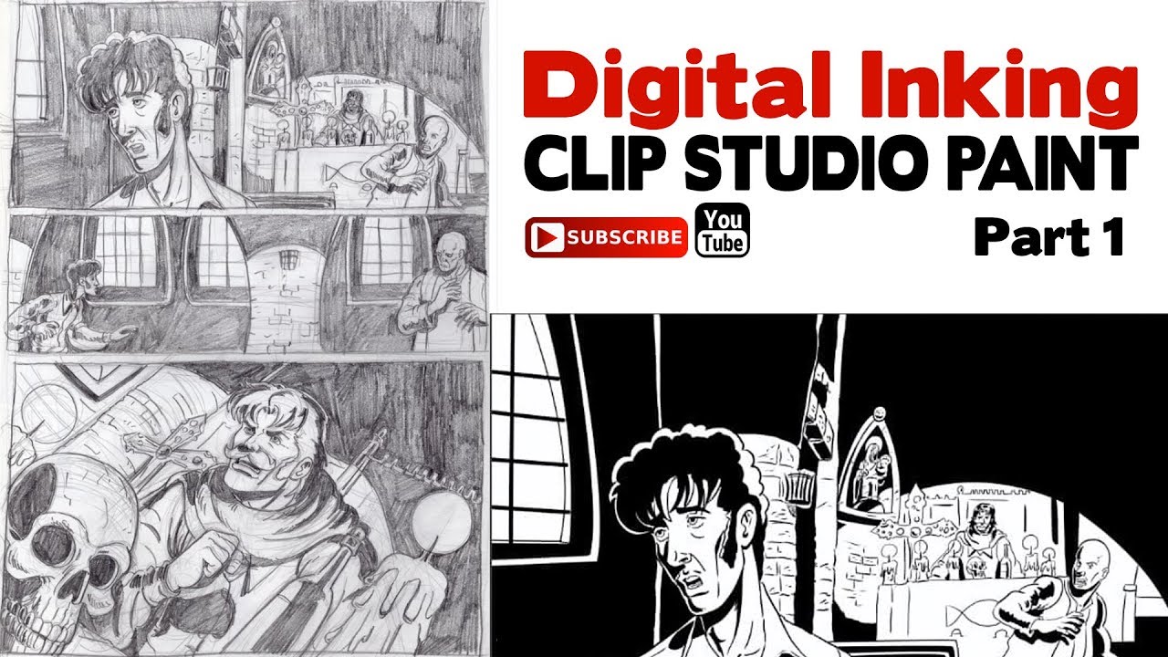 Digital Inking Tutorial Using Clip Studio Paint (Manga Studio) from Paris &agrave; la Geek (part 1)