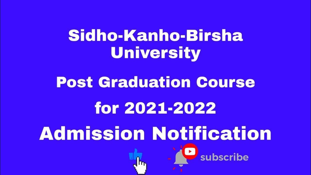 SKBU P. G. Courses Admission Notification 2021 | P.G. College List | Detailed Explained