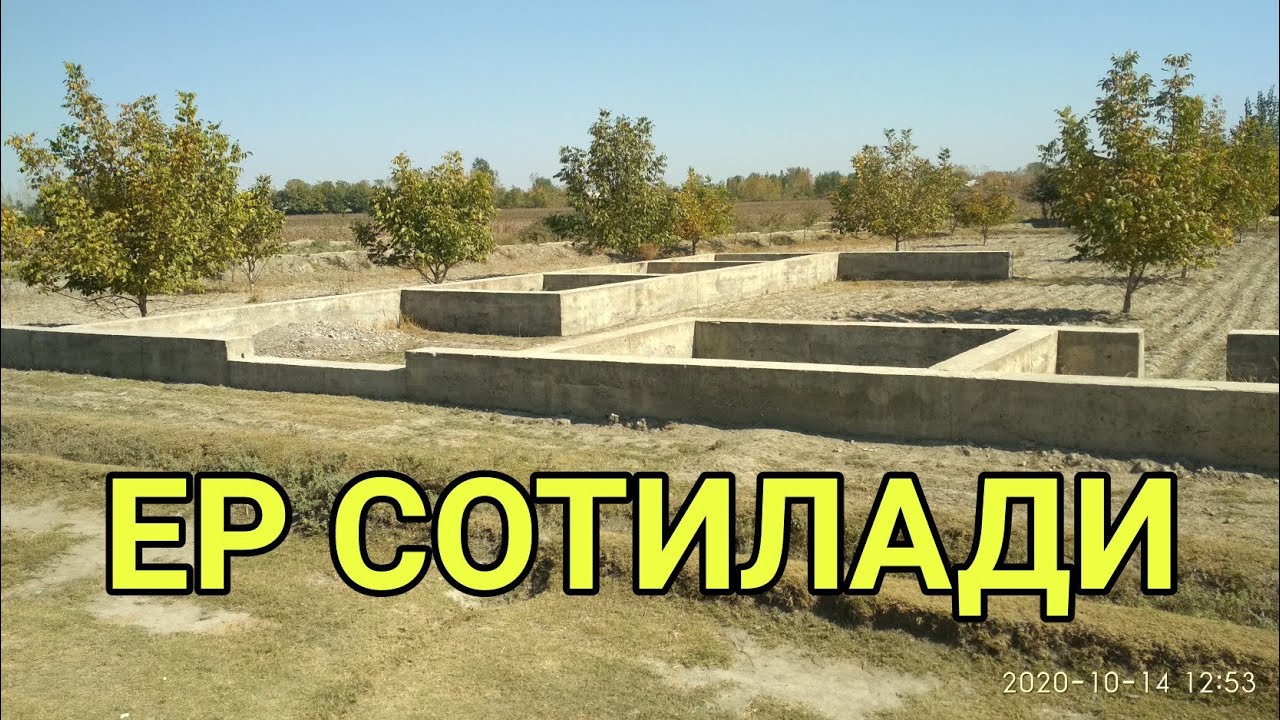 YER SOTILADI Beton tashalgan 24 sotix narxi $15000 kukat