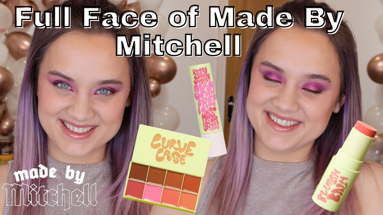 USING A FULL FACE OF MADE BY MITCHELL PRODUCTS CURVE CASE, BLURSH BALM, BRONZE BOOK AND MORE