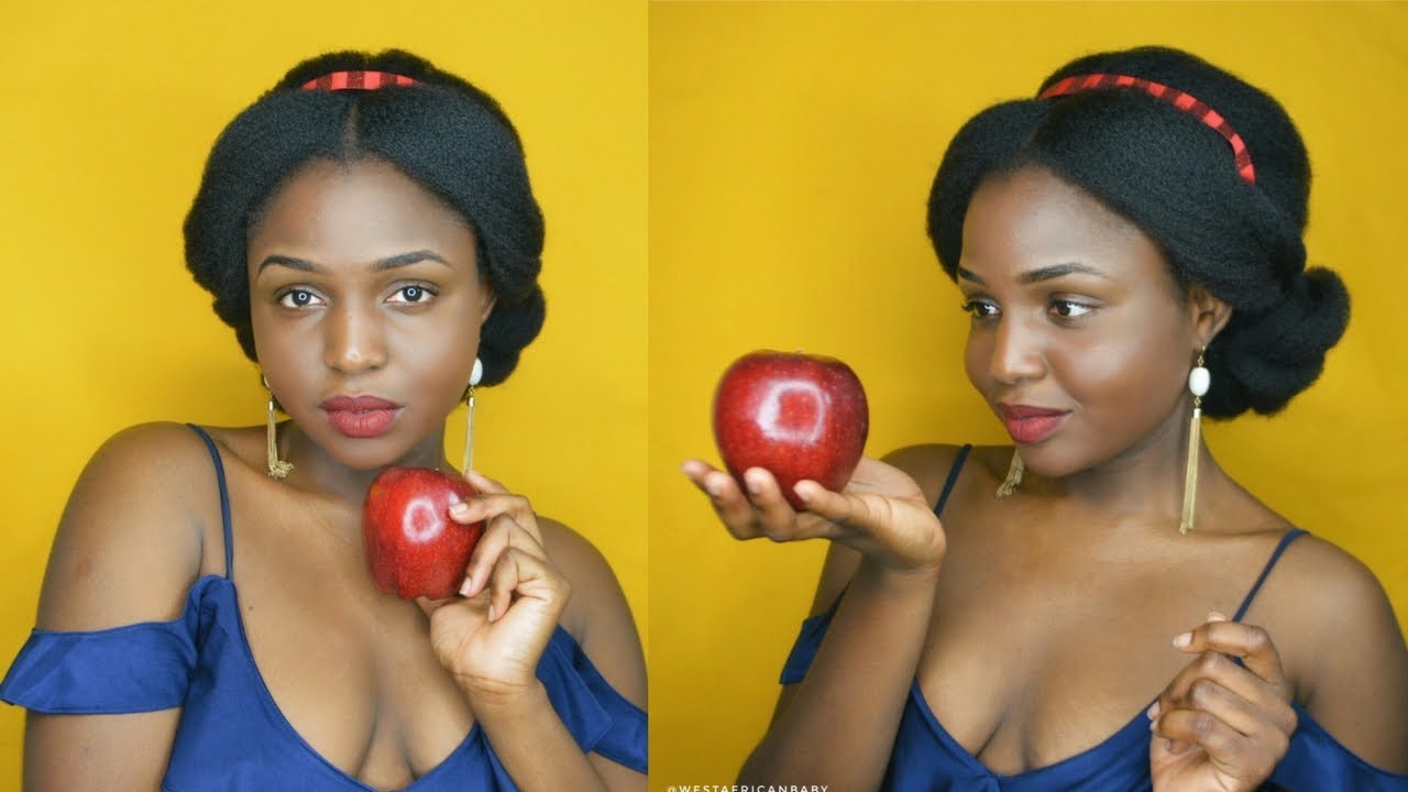 SNOW WHITE INSPIRED HAIR TUTORIAL ON 4C NATURAL HAIR