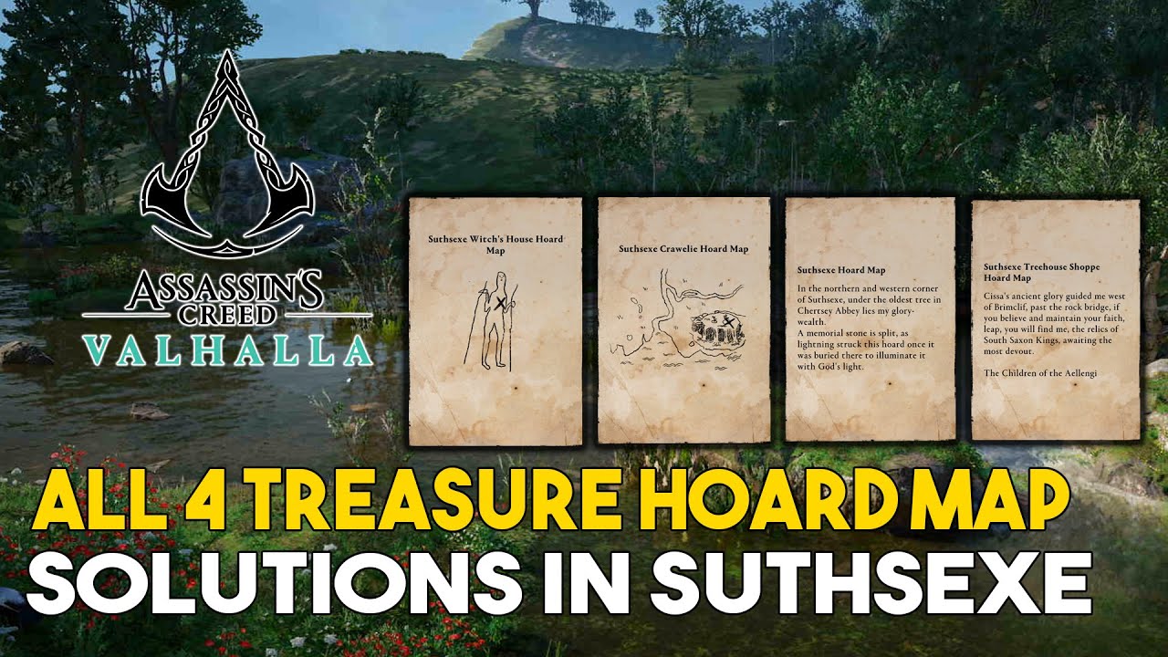 Assassins Creed Valhalla All 4 Treasure Map Solutions In Suthsexe